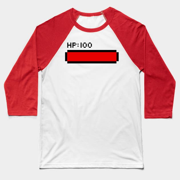 HP 100 PIXEL Baseball T-Shirt by CharlieCreator